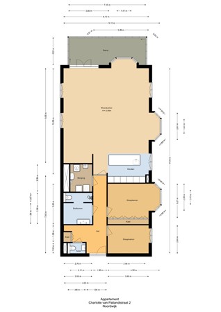 Floorplan - Charlotte Van Pallandtstraat 2, 2202 EH Noordwijk